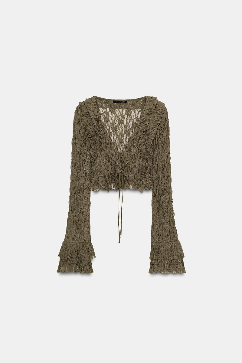 RUFFLED LACE SHORT JACKET