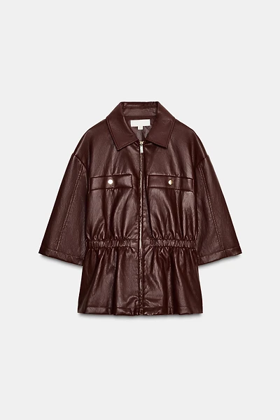 BLAZER EN MATIÈRE SYNTHÉTIQUE