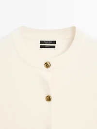 100% wool knit cardigan