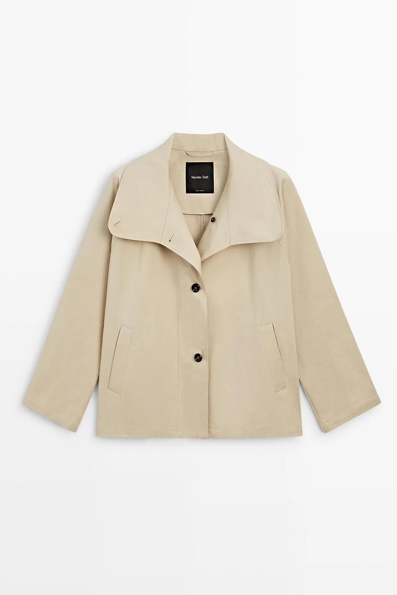 100% cotton cape jacket