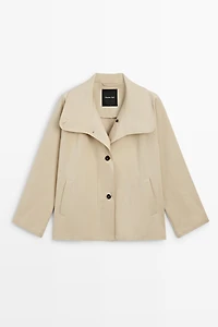 100% cotton cape jacket