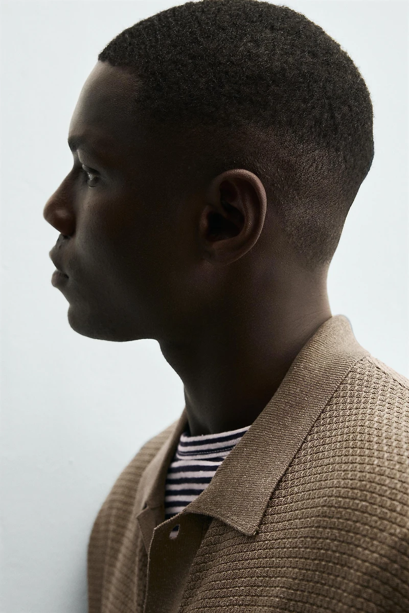 TEXTURED KNIT SHIRT