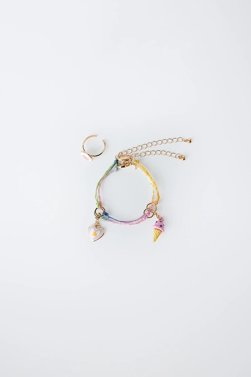 TWO-PACK OF INTERCHANGEABLE CHARM BRACELETS