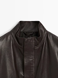 Nappa leather jacket with pockets