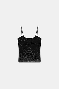 RHINESTONE STRAP TOP