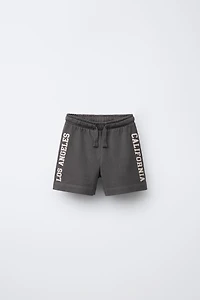 TEXT JOGGING SHORTS