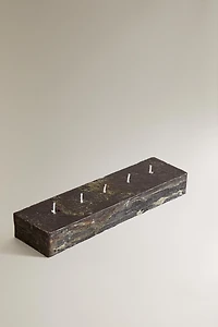 (850 G) RECTANGULAR AMBER VANILLA SCENTED CANDLE
