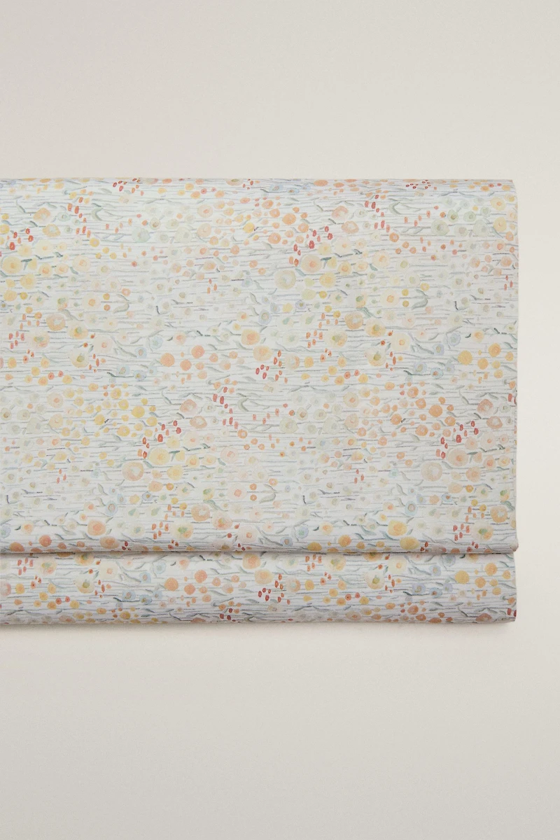 MINI FLORAL PRINT SATEEN FLAT SHEET