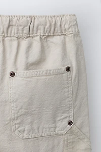 EMBROIDERED LOGO CARPENTER SHORTS