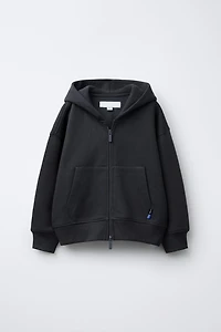 PLUSH ZIP-UP SWEATSHIRT