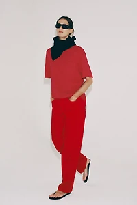 ZW COLLECTION MID-RISE STRAIGHT LEG JEANS