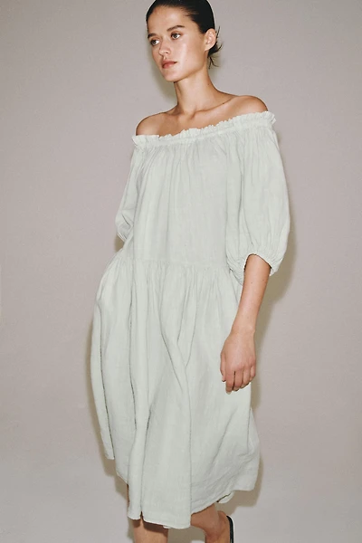 ZW COLLECTION 100% LINEN MIDI DRESS