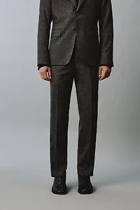 REGULAR FIT STRUCTURED SUIT PANTS