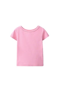 JEWELED RIB T-SHIRT