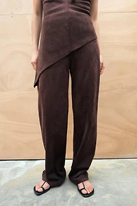 FAUX SUEDE PANTS