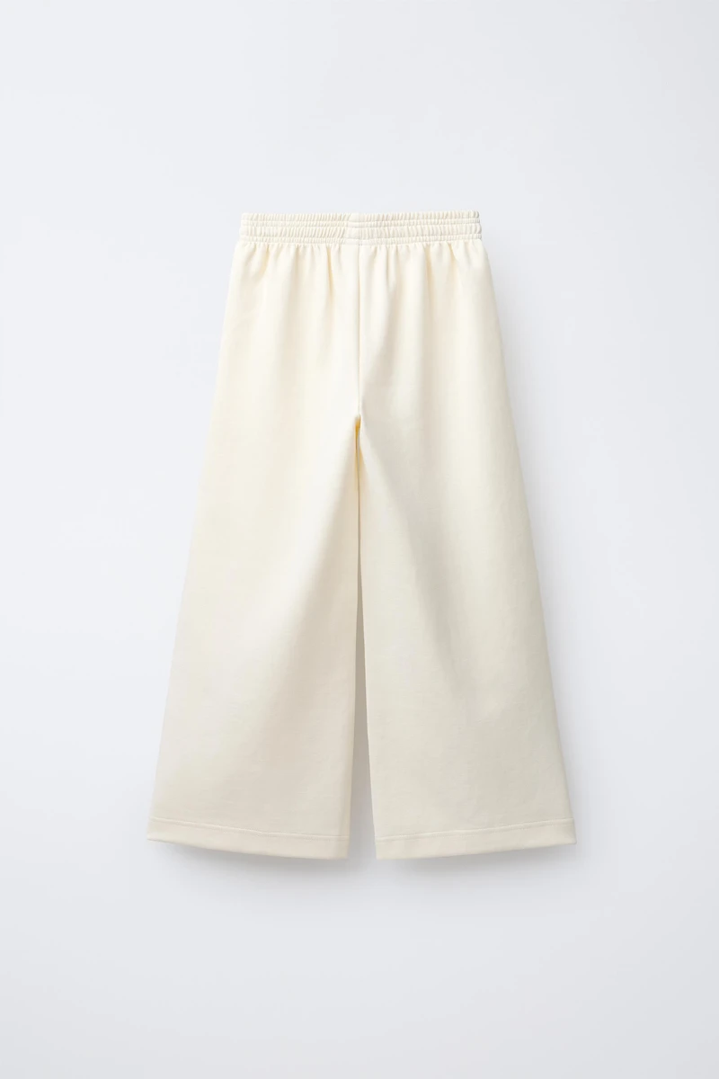 INTERLOCK WIDE LEG PANTS