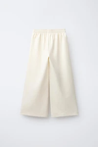 INTERLOCK WIDE LEG PANTS