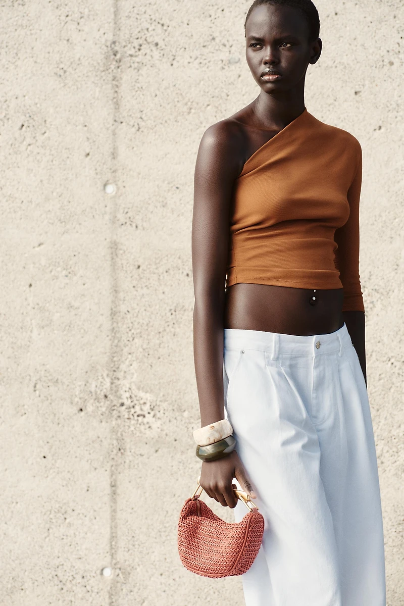 MINI BAG WITH METALLIC HANDLE