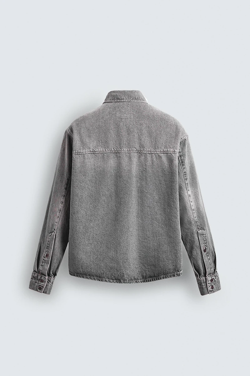 CHEMISE EN JEAN DÉLAVÉE