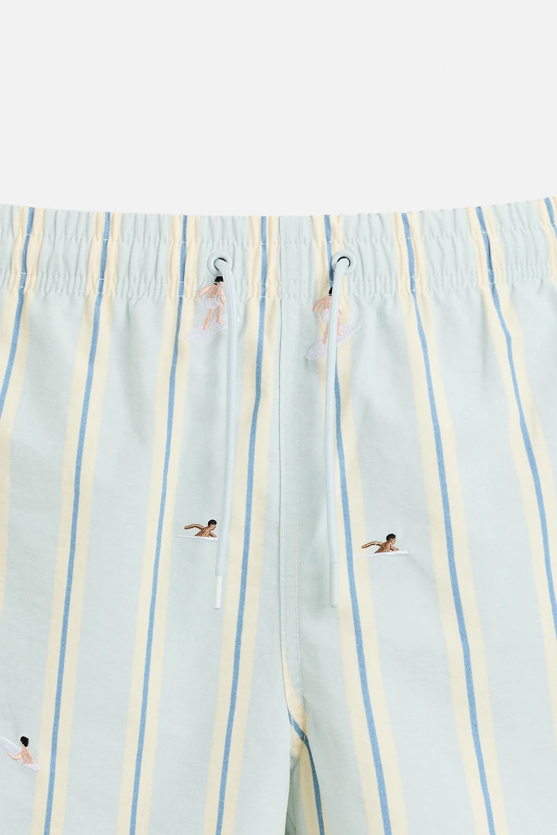 EMBROIDERED MID-LENGTH SWIMSUIT