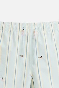 EMBROIDERED MID-LENGTH SWIMSUIT