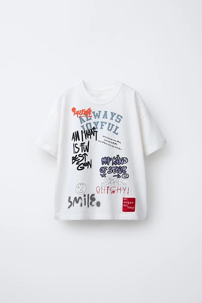 GRAFFITI PRINT T-SHIRT