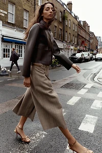SHORT FAUX LEATHER JACKET