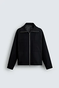BOXY FIT ZIP-UP OVERSHIRT