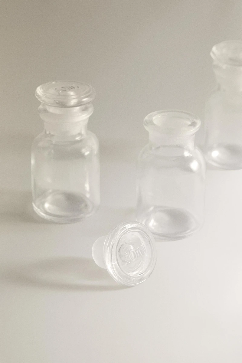 ÉPICE EN BOIS POTS EN VERRE