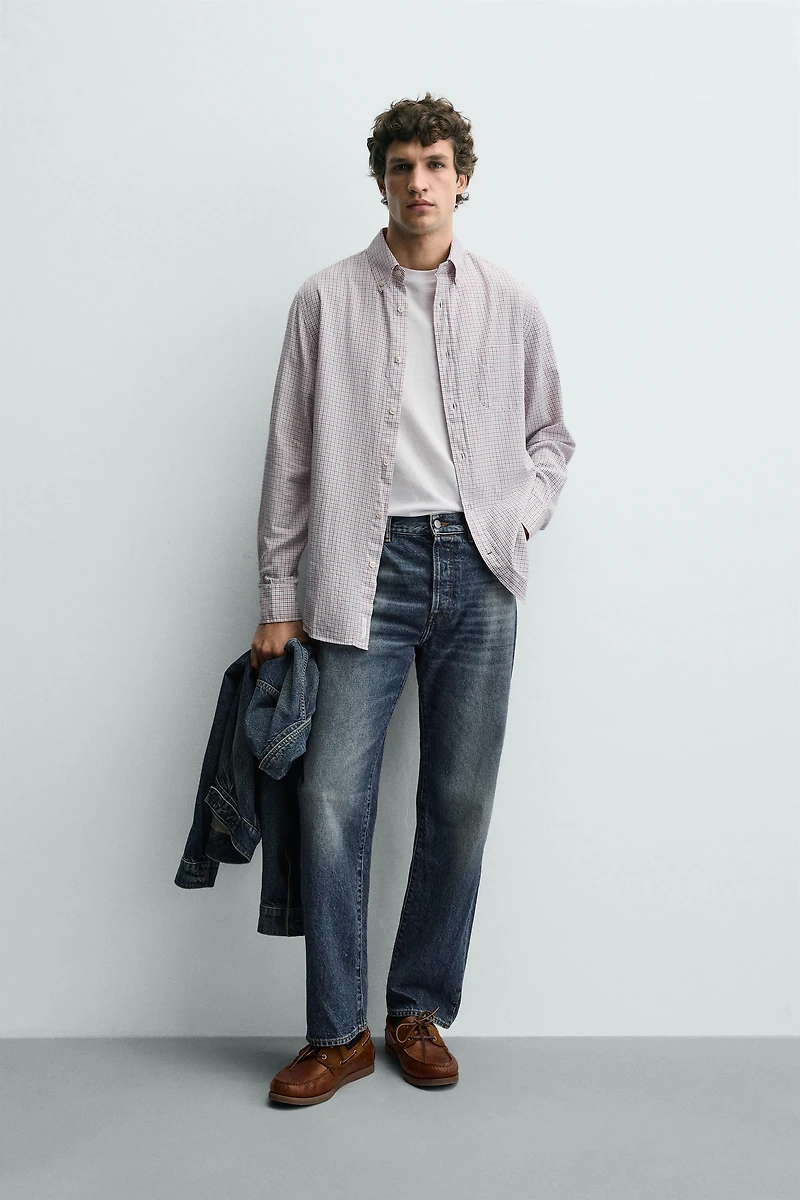 CHEMISE À CARREAUX AVEC POCHE