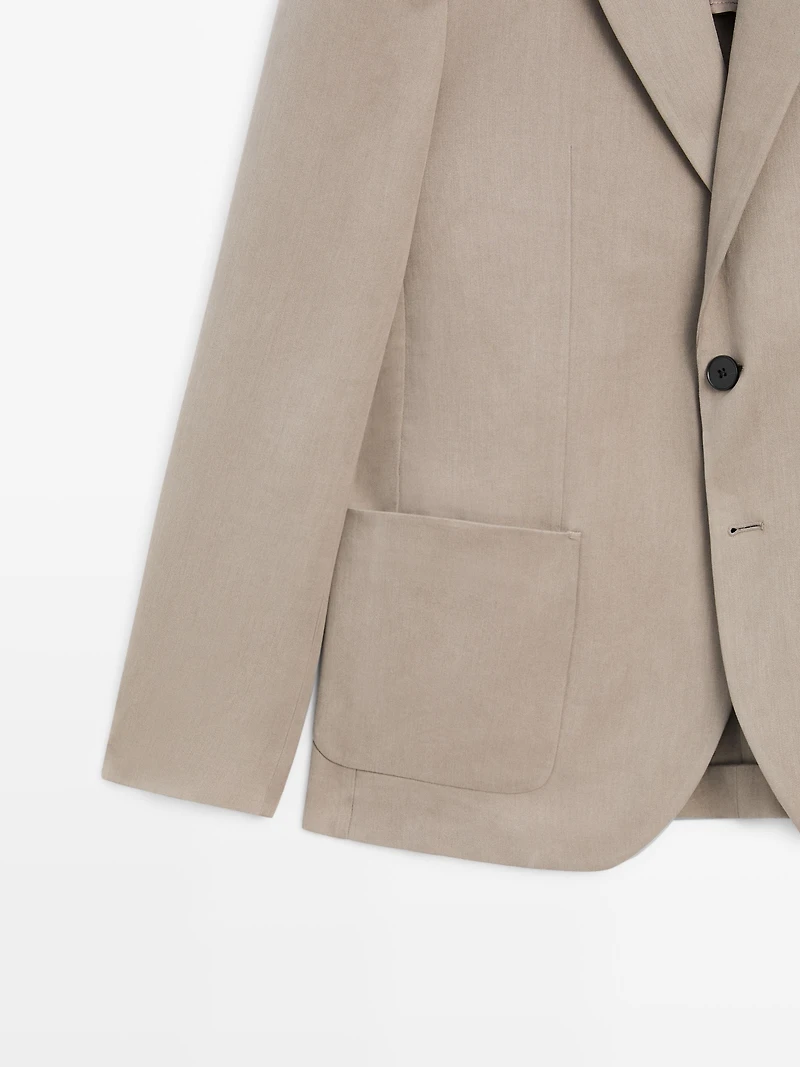 Blazer lin avec poches