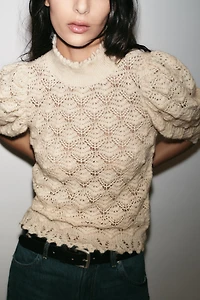 ROMANTIC RIB KNIT SWEATER