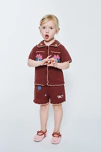 POLO EN MAILLE À FLEURS BRODÉES SISSEL EDELBO X ZARA KIDS