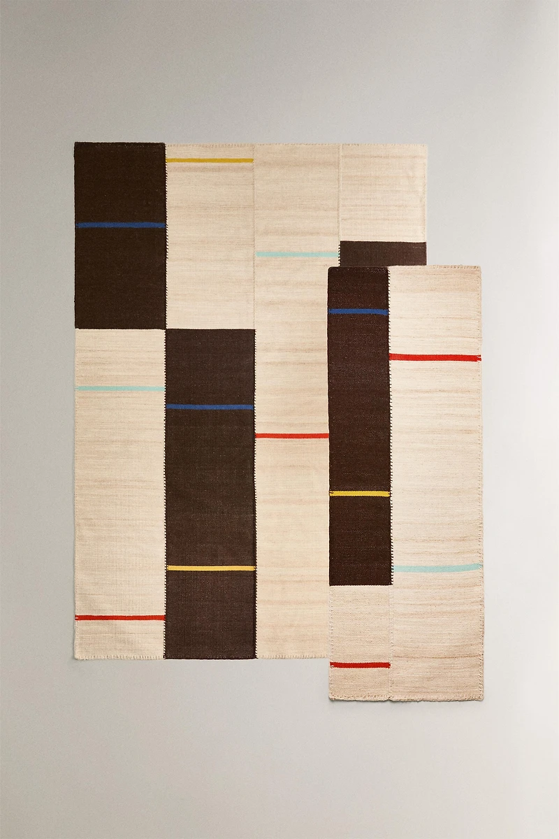 WOOL AREA RUG STITCHING X COLLAGERIE