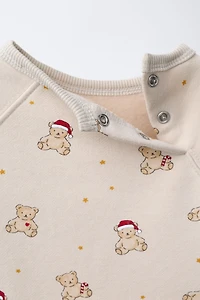 BEAR PRINT SWEATSHIRT AND JOGGER SET