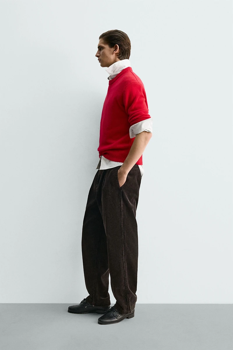 PANTALON RELAXED FIT EN VELOURS CÔTELÉ DÉLAVÉ ÉDITION LIMITÉE