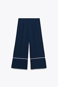 TOPSTITCHED CULOTTES