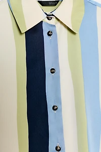 STRIPED SATIN EFFECT SHIRT