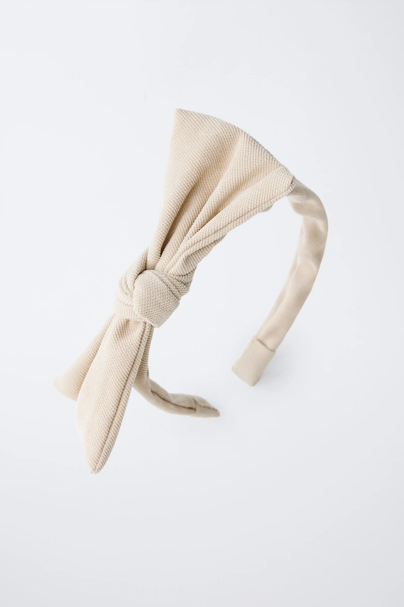 PIQUÉ BOW HEADBAND