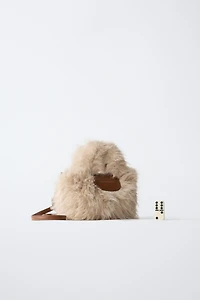 SAC BANDOULIÈRE EFFET FOURRURE