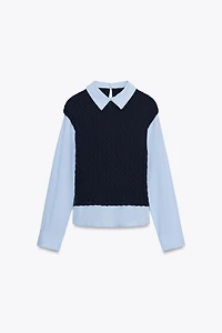 POPLIN MIXED SHIRT