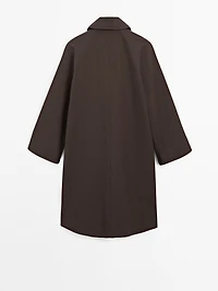 Trench coton détail velours côtelé