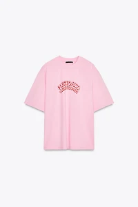 WASHED EFFECT PRINTED T-SHIRT