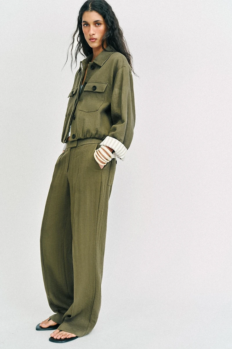 PANTALON DROIT NERVURÉ