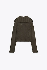 RIB KNIT CARDIGAN WITH BUTTONS