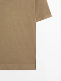 Polo en maille de coton à manches courtes