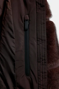 MANTEAU COURT EFFET FOURRURE HEIQ XREFLEX™ COLLECTION SKI