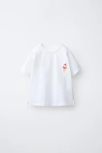 T-SHIRT À DÉCOR EFFET GOMME