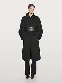 Long batwing sleeve coat