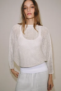 PULL EN MAILLE À MANCHES AMPLES